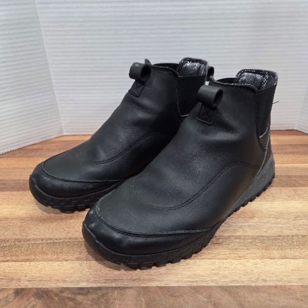 Columbia Fairbanks Rover Chelsea Boot Men's 10 Black Waterproof Leather Techlite